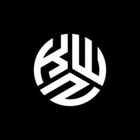 design de logotipo de carta printkwz em fundo preto. conceito de logotipo de letra de iniciais criativas kwz. design de letra kwz. vetor