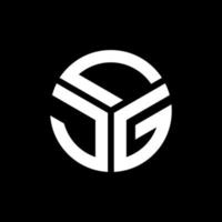 design de logotipo de letra ljg em fundo preto. conceito de logotipo de letra de iniciais criativas ljg. design de letra ljg. vetor