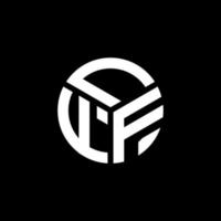 lff carta logotipo design em fundo preto. lff conceito de logotipo de letra de iniciais criativas. design de letra lff. vetor