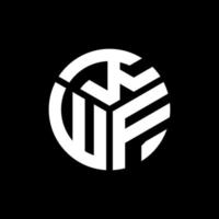 design de logotipo de letra kwf em fundo preto. conceito de logotipo de letra de iniciais criativas kwf. design de letra kwf. vetor