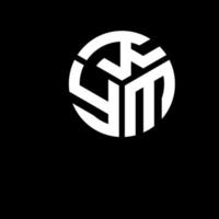kym carta logotipo design em fundo preto. conceito de logotipo de letra de iniciais criativas kym. design de carta kym. vetor