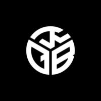 design de logotipo de letra kqb em fundo preto. conceito de logotipo de letra de iniciais criativas kqb. design de letra kqb. vetor