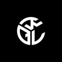 design de logotipo de letra kql em fundo preto. conceito de logotipo de letra de iniciais criativas kql. design de letra kql. vetor