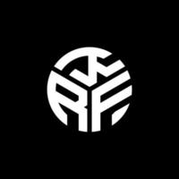 design de logotipo de carta krf em fundo preto. conceito de logotipo de letra de iniciais criativas krf. design de letra krf. vetor