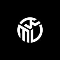 design de logotipo de letra kmu em fundo preto. conceito de logotipo de letra de iniciais criativas kmu. desenho de letra kmu. vetor