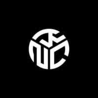 knc carta logotipo design em fundo preto. conceito de logotipo de letra de iniciais criativas knc. design de letra knc. vetor