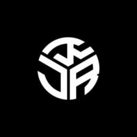 design de logotipo de letra kjr em fundo preto. conceito de logotipo de letra de iniciais criativas kjr. design de letra kjr. vetor
