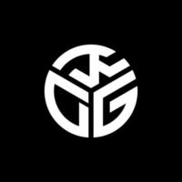 design de logotipo de letra kdg em fundo preto. conceito de logotipo de letra de iniciais criativas kdg. design de letra kdg. vetor
