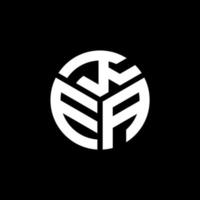 design de logotipo de carta kea em fundo preto. conceito de logotipo de letra de iniciais criativas kea. design de letra kea. vetor