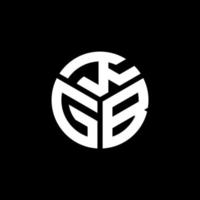kgb carta logotipo design em fundo preto. kgb conceito de logotipo de letra de iniciais criativas. desenho de letras kgb. vetor