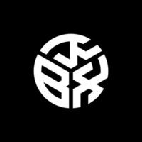 design de logotipo de letra kbx em fundo preto. conceito de logotipo de letra de iniciais criativas kbx. desenho de letra kbx. vetor
