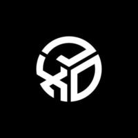 design de logotipo de carta jxo em fundo preto. conceito de logotipo de letra de iniciais criativas jxo. design de letra jxo. vetor