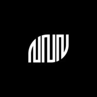 design de logotipo de carta nnn em fundo preto. conceito de logotipo de carta de iniciais criativas nnn. design de letra nnn. vetor