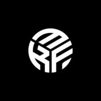 design de logotipo de letra mkf em fundo preto. conceito de logotipo de letra de iniciais criativas mkf. design de letra mkf. vetor