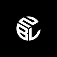 design de logotipo de carta nbl em fundo preto. conceito de logotipo de letra de iniciais criativas nbl. design de letra nbl. vetor