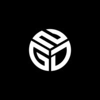 design de logotipo de letra ngd em fundo preto. conceito de logotipo de letra de iniciais criativas ngd. design de letra ngd. vetor