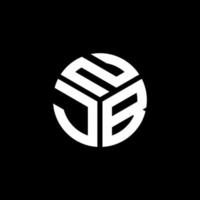 design de logotipo de carta njb em fundo preto. conceito de logotipo de letra de iniciais criativas njb. design de letra njb. vetor