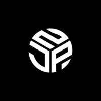 design de logotipo de carta njp em fundo preto. conceito de logotipo de letra de iniciais criativas njp. design de letra njp. vetor