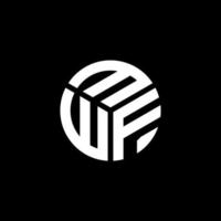 design de logotipo de carta mwf em fundo preto. conceito de logotipo de letra de iniciais criativas mwf. design de letra mwf. vetor