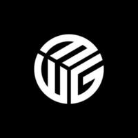 design de logotipo de carta mwg em fundo preto. conceito de logotipo de letra de iniciais criativas mwg. design de letra mwg. vetor