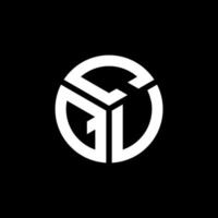design de logotipo de carta cqv em fundo preto. conceito de logotipo de letra de iniciais criativas cqv. design de letra cqv. vetor