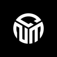 design de logotipo de carta cnm em fundo preto. conceito de logotipo de letra de iniciais criativas cnm. design de letra cnm. vetor