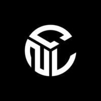 design de logotipo de carta cnl em fundo preto. conceito de logotipo de letra de iniciais criativas cnl. design de letra cnl. vetor