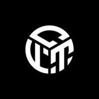 design de logotipo de carta cft em fundo preto. conceito de logotipo de letra de iniciais criativas cft. design de letra cft. vetor