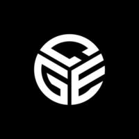 design de logotipo de carta cge em fundo preto. conceito de logotipo de letra de iniciais criativas cge. design de letra cge. vetor