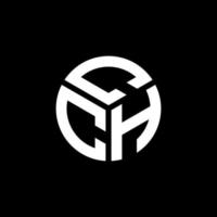 design de logotipo de letra cch em fundo preto. cch conceito de logotipo de letra de iniciais criativas. design de letra cch. vetor