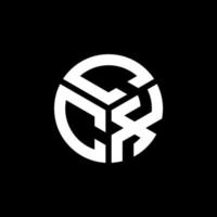 design de logotipo de carta ccx em fundo preto. conceito de logotipo de letra de iniciais criativas ccx. design de letra ccx. vetor