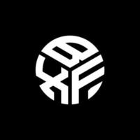 design de logotipo de carta bxf em fundo preto. conceito de logotipo de letra de iniciais criativas bxf. design de letra bxf. vetor