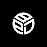 design de logotipo de carta bpd em fundo preto. conceito de logotipo de letra de iniciais criativas bpd. design de letra bpd. vetor