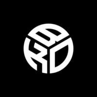 design de logotipo de carta bko em fundo preto. conceito de logotipo de letra de iniciais criativas bko. design de letra bko. vetor