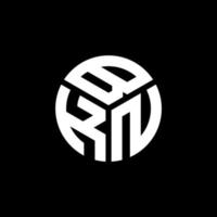 design de logotipo de carta bkn em fundo preto. conceito de logotipo de letra de iniciais criativas bkn. design de letra bkn. vetor