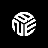 design de logotipo de carta bne em fundo preto. bne conceito de logotipo de letra de iniciais criativas. design de letra bne. vetor