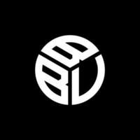 design de logotipo de carta bbv em fundo preto. conceito de logotipo de letra de iniciais criativas bbv. design de letra bbv. vetor