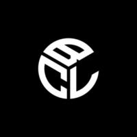 design de logotipo de carta bcl em fundo preto. conceito de logotipo de letra de iniciais criativas bcl. design de letra bcl. vetor