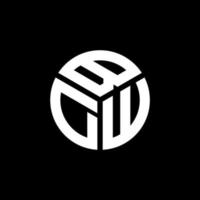 design de logotipo de letra bdw em fundo preto. conceito de logotipo de letra de iniciais criativas bdw. design de letra bdw. vetor