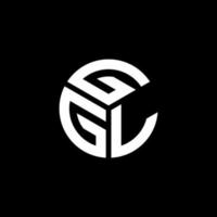 design de logotipo de carta ggl em fundo preto. ggl conceito de logotipo de letra de iniciais criativas. design de letra ggl. vetor