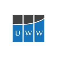 design de logotipo de carta uww em fundo branco. uww conceito de logotipo de letra de iniciais criativas. uww design de letras. vetor