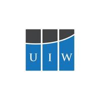 design de logotipo de carta uiw em fundo branco. conceito de logotipo de letra de iniciais criativas uiw. design de letra uiw. vetor