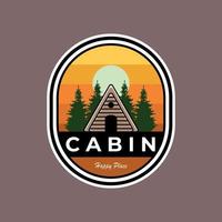 ilustração em vetor logotipo do emblema da cabine moderna vintage