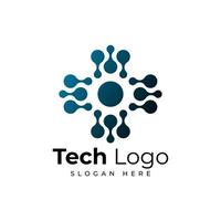 design de logotipo de tecnologia vetor