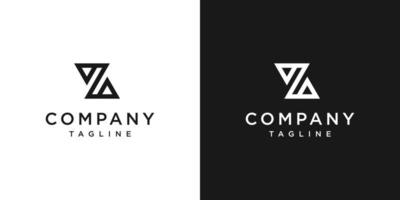 modelo de ícone de design de logotipo de monograma criativo letra z fundo branco e preto vetor