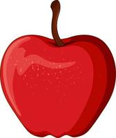 uma maçã vermelha sobre fundo branco vetor