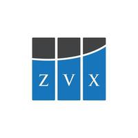 design de logotipo de letra zvx em fundo branco. conceito de logotipo de letra de iniciais criativas zvx. design de letra zvx. vetor