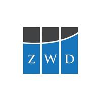 design de logotipo de carta zwd em fundo branco. conceito de logotipo de letra de iniciais criativas zwd. design de letra zwd. vetor