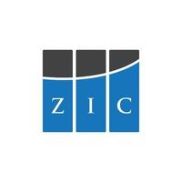 design de logotipo de carta zic em fundo branco. conceito de logotipo de letra de iniciais criativas zic. design de letra zic. vetor