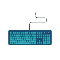 design de ilustração vetorial de teclado plano simples isolado no fundo branco vetor